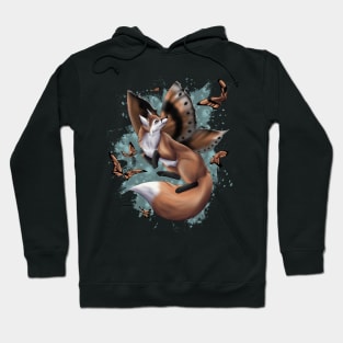 Butterfly Red Fox Fox Magic Magical Fantasy Hoodie